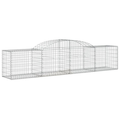 Cesti Gabbioni ad Arco 3 pz 300x50x60/80 cm Ferro Zincato