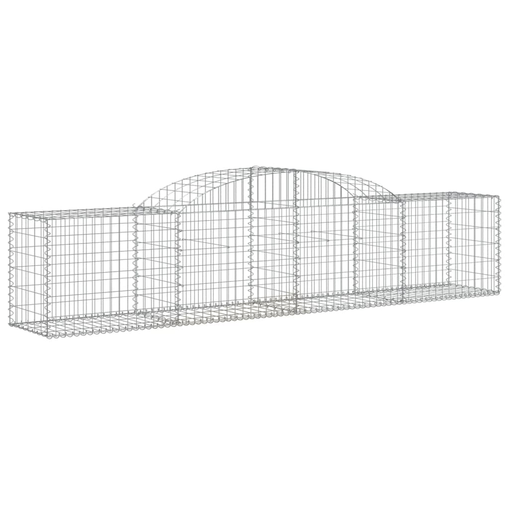 Cesti Gabbioni ad Arco 10 pz 300x30x60/80 cm Ferro Zincato
