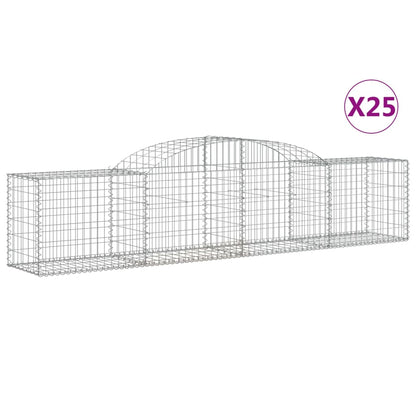 Cesti Gabbioni ad Arco 25 pz 300x50x60/80 cm Ferro Zincato
