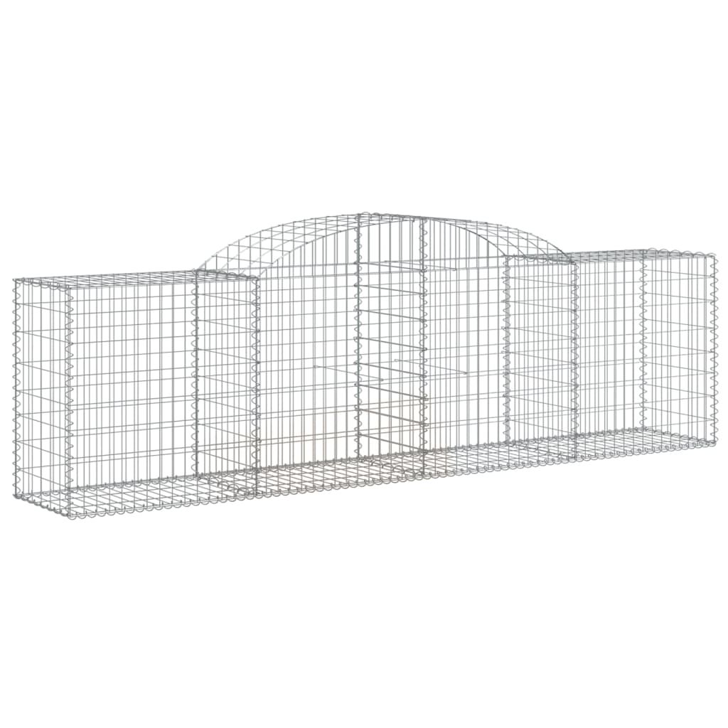 Cesti Gabbioni ad Arco 2 pz 300x50x80/100 cm Ferro Zincato