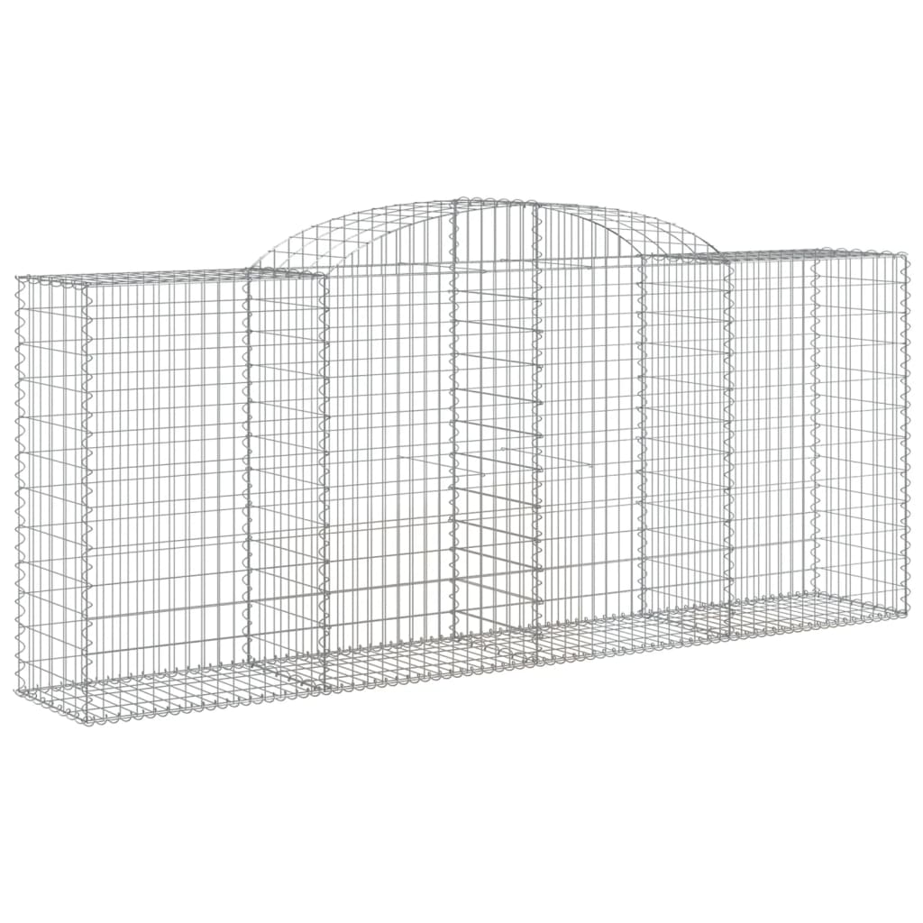 Cesti Gabbioni ad Arco 2 pz 300x50x120/140 cm Ferro Zincato