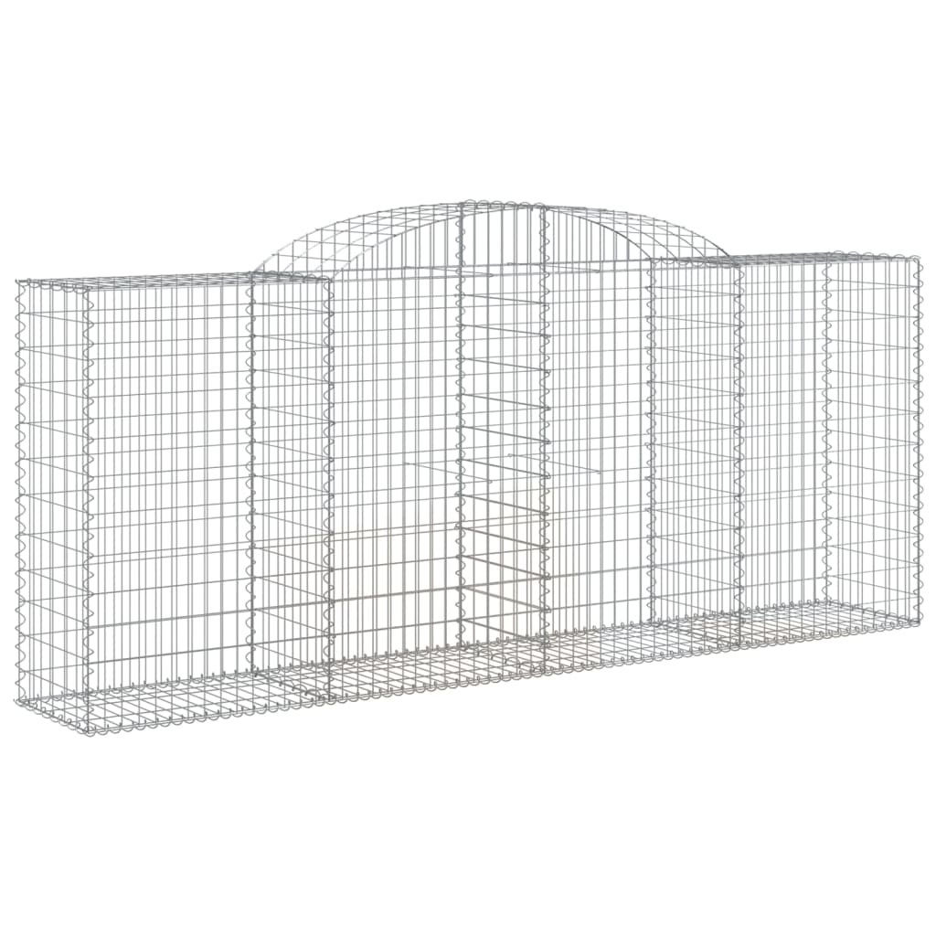 Cesti Gabbioni ad Arco 4 pz 300x50x120/140 cm Ferro Zincato