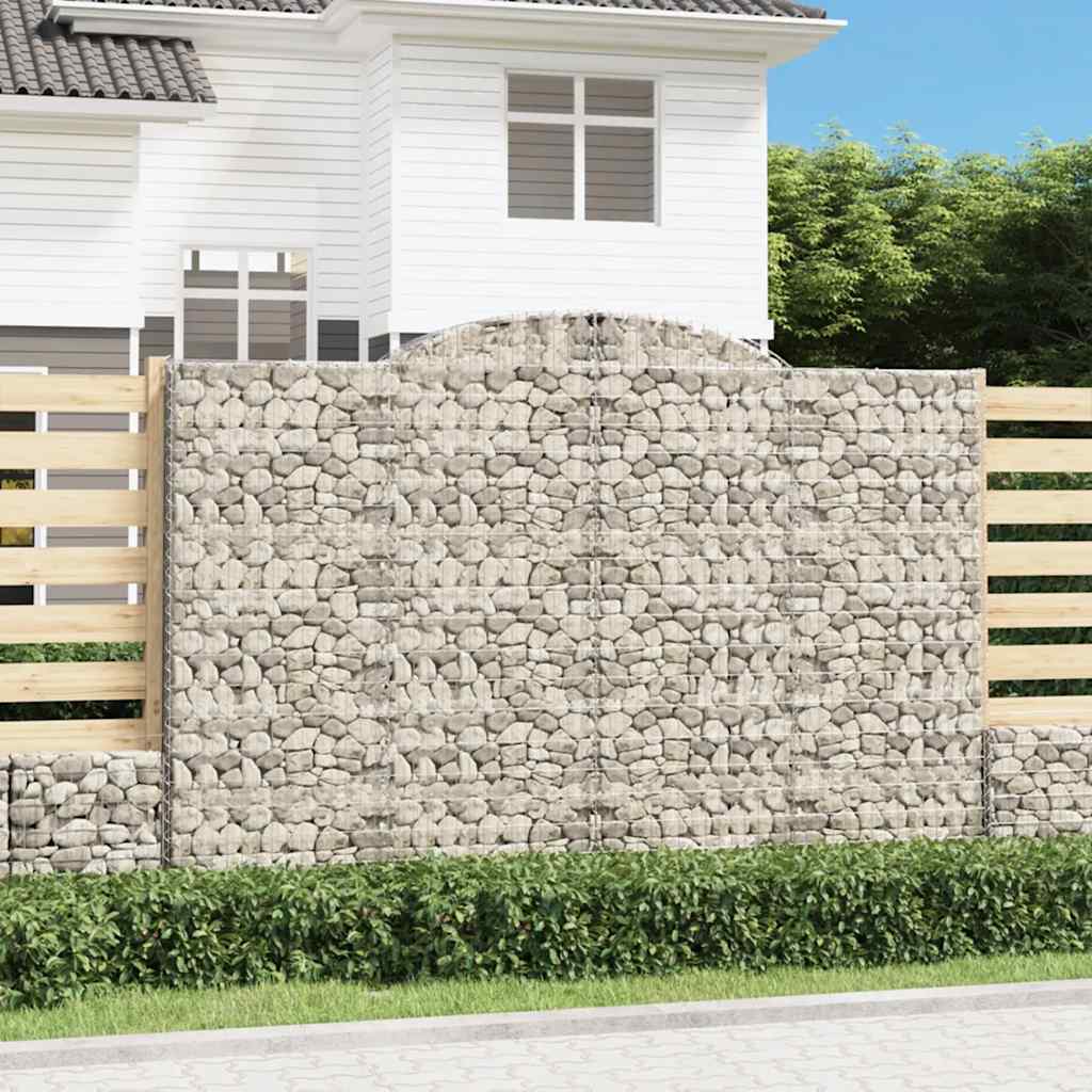 Cesti Gabbioni ad Arco 12 pz 300x50x200/220 cm Ferro Zincato