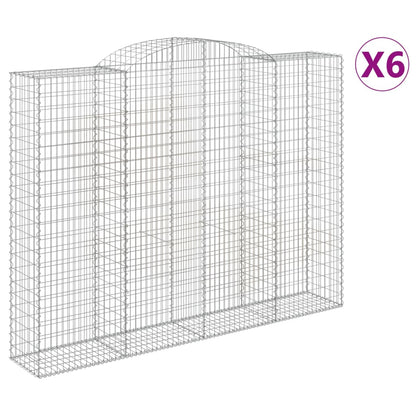 Cesti Gabbioni ad Arco 6 pz 300x50x220/240 cm Ferro Zincato
