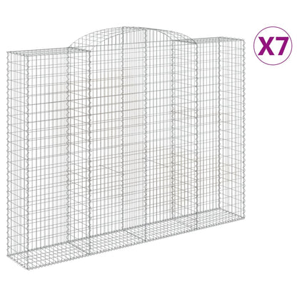 Cesti Gabbioni ad Arco 7 pz 300x50x220/240 cm Ferro Zincato
