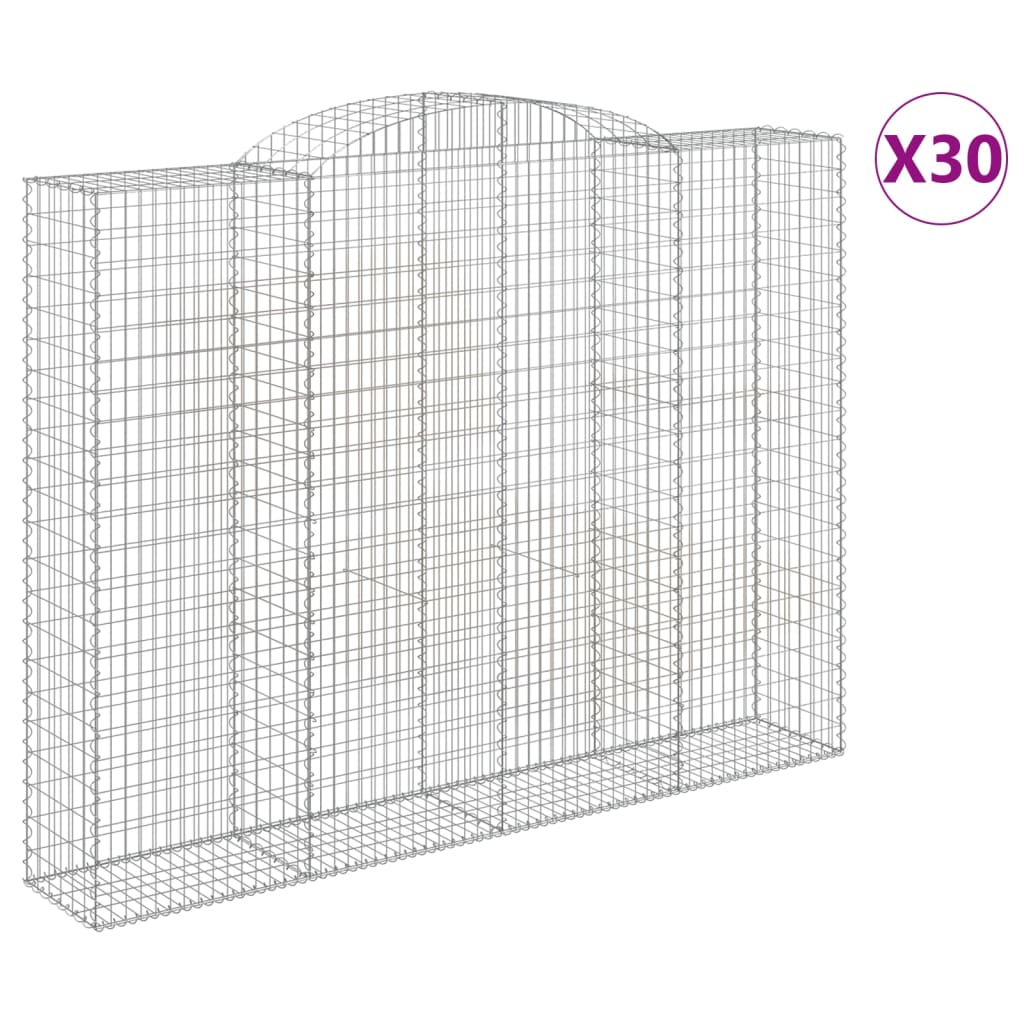 Cesti Gabbioni ad Arco 30 pz 300x50x220/240 cm Ferro Zincato