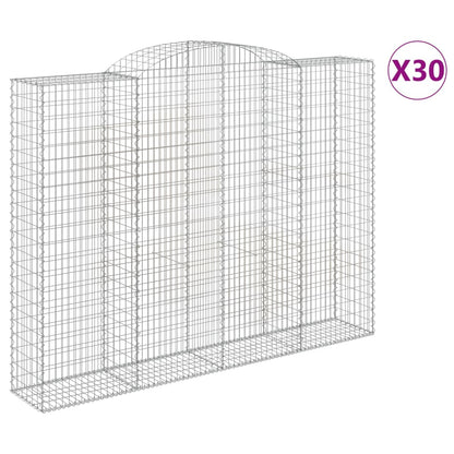 Cesti Gabbioni ad Arco 30 pz 300x50x220/240 cm Ferro Zincato