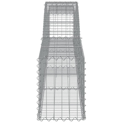 Cesti Gabbioni ad Arco 3 pz 400x30x40/60 cm Ferro Zincato