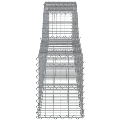 Cesti Gabbioni ad Arco 4 pz 400x30x40/60 cm Ferro Zincato