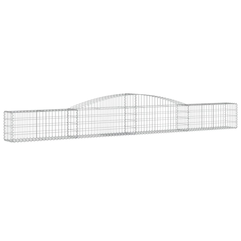 Cesti Gabbioni ad Arco 9 pz 400x30x40/60 cm Ferro Zincato