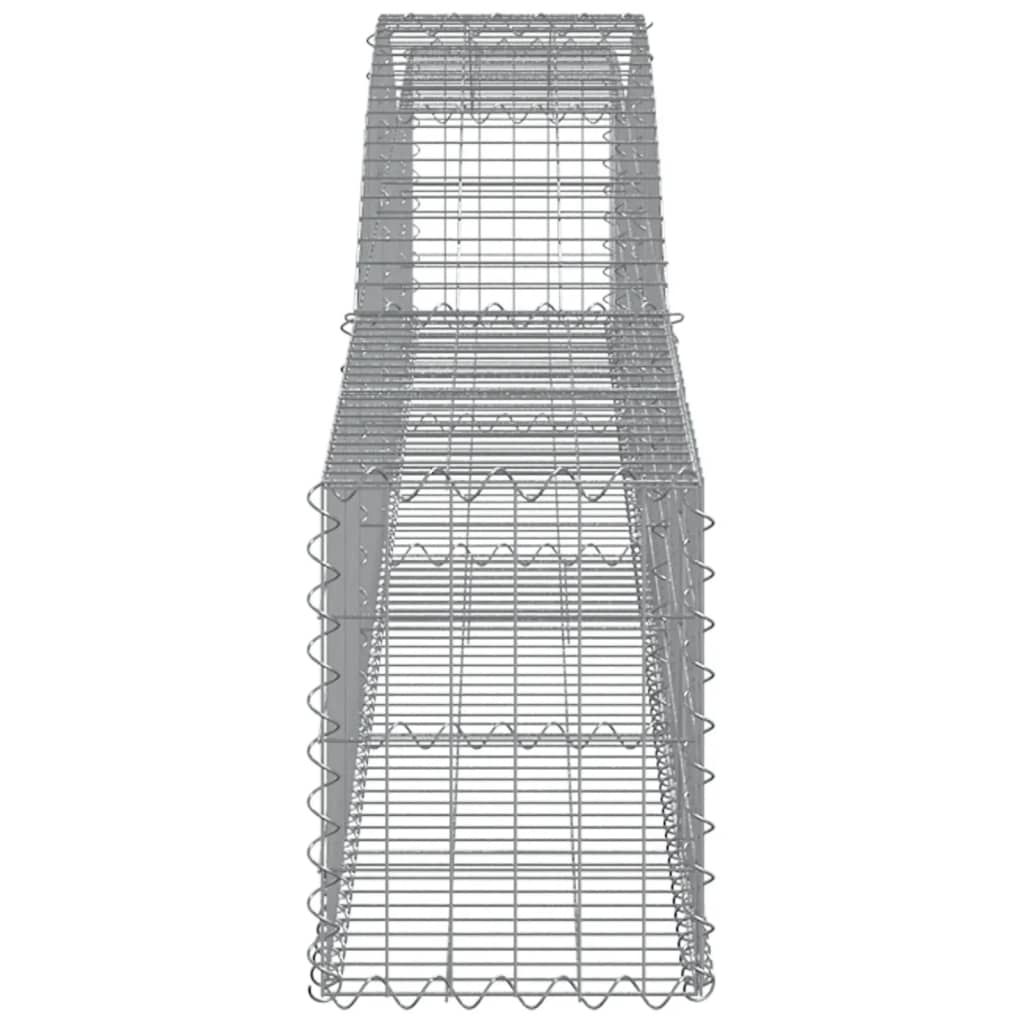 Cesti Gabbioni ad Arco 9 pz 400x30x40/60 cm Ferro Zincato