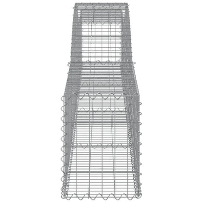 Cesti Gabbioni ad Arco 9 pz 400x30x40/60 cm Ferro Zincato