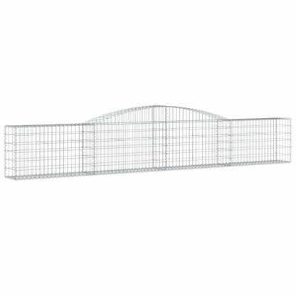 Cesti Gabbioni ad Arco 3 pz 400x30x60/80 cm Ferro Zincato