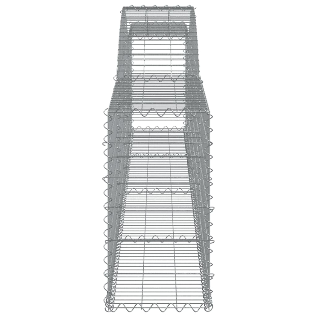 Cesti Gabbioni ad Arco 3 pz 400x30x60/80 cm Ferro Zincato