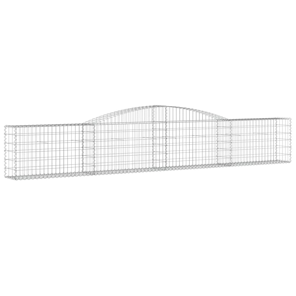 Cesti Gabbioni ad Arco 4 pz 400x30x60/80 cm Ferro Zincato