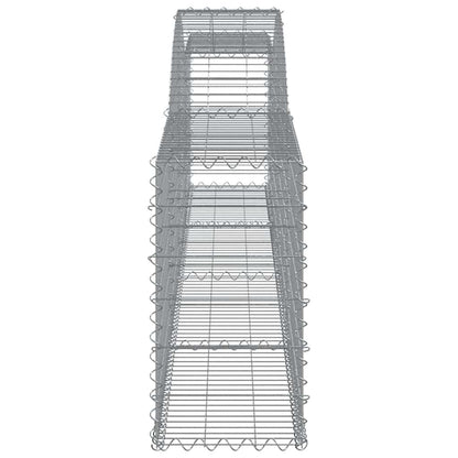 Cesti Gabbioni ad Arco 4 pz 400x30x60/80 cm Ferro Zincato