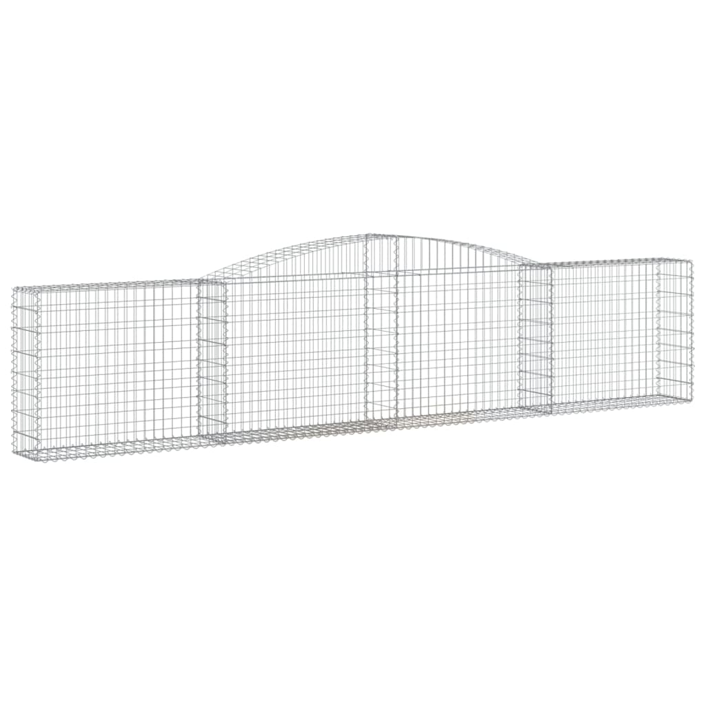 Cesti Gabbioni ad Arco 8 pz 400x30x80/100 cm Ferro Zincato