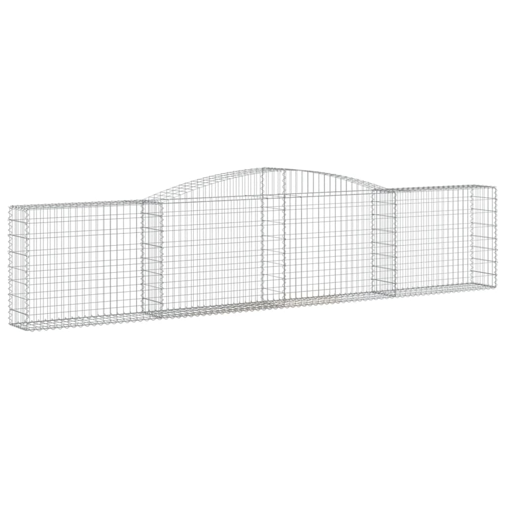 Cesti Gabbioni ad Arco 25 pz 400x30x80/100 cm Ferro Zincato