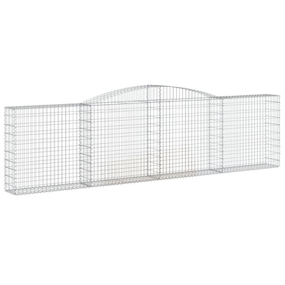 Cesti Gabbioni ad Arco 3 pz 400x30x100/120 cm Ferro Zincato