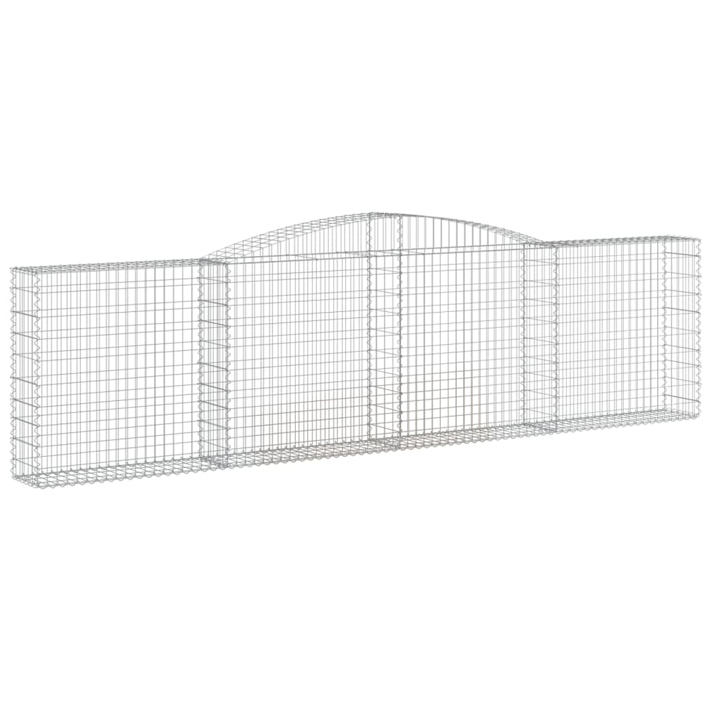 Cesti Gabbioni ad Arco 6 pz 400x30x100/120 cm Ferro Zincato