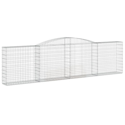 Cesti Gabbioni ad Arco 6 pz 400x30x100/120 cm Ferro Zincato