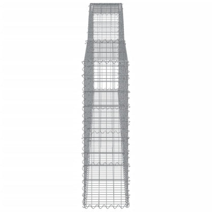 Cesti Gabbioni ad Arco 9 pz 400x30x100/120 cm Ferro Zincato