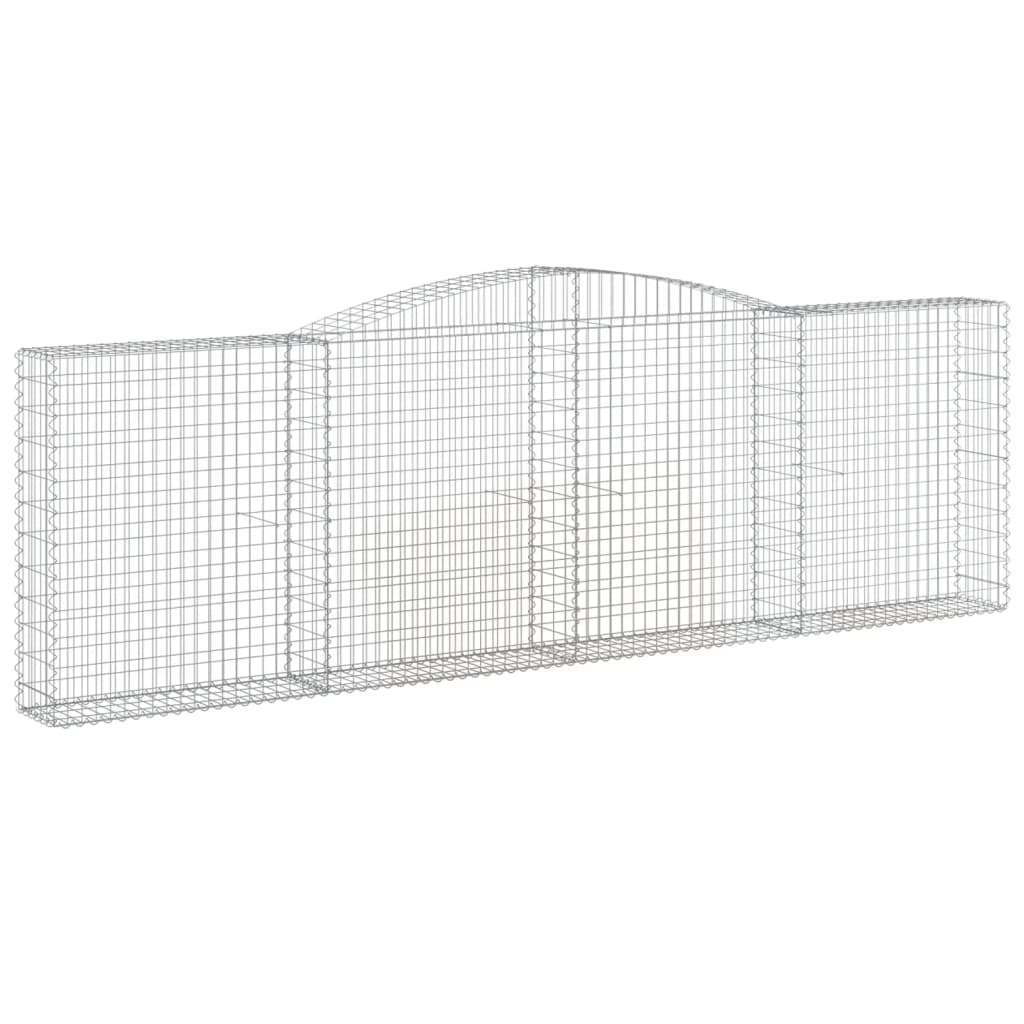 Cesti Gabbioni ad Arco 2 pz 400x30x120/140 cm Ferro Zincato