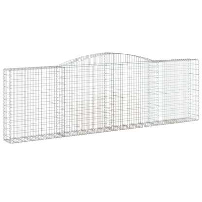 Cesti Gabbioni ad Arco 4 pz 400x30x120/140 cm Ferro Zincato