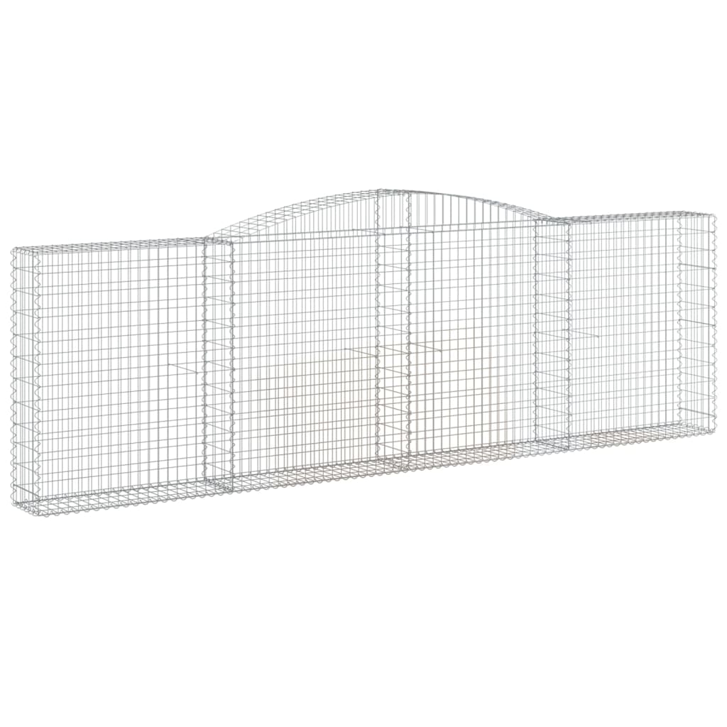 Cesti Gabbioni ad Arco 6 pz 400x30x120/140 cm Ferro Zincato