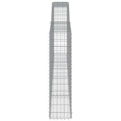 Cesti Gabbioni ad Arco 9 pz 400x30x120/140 cm Ferro Zincato