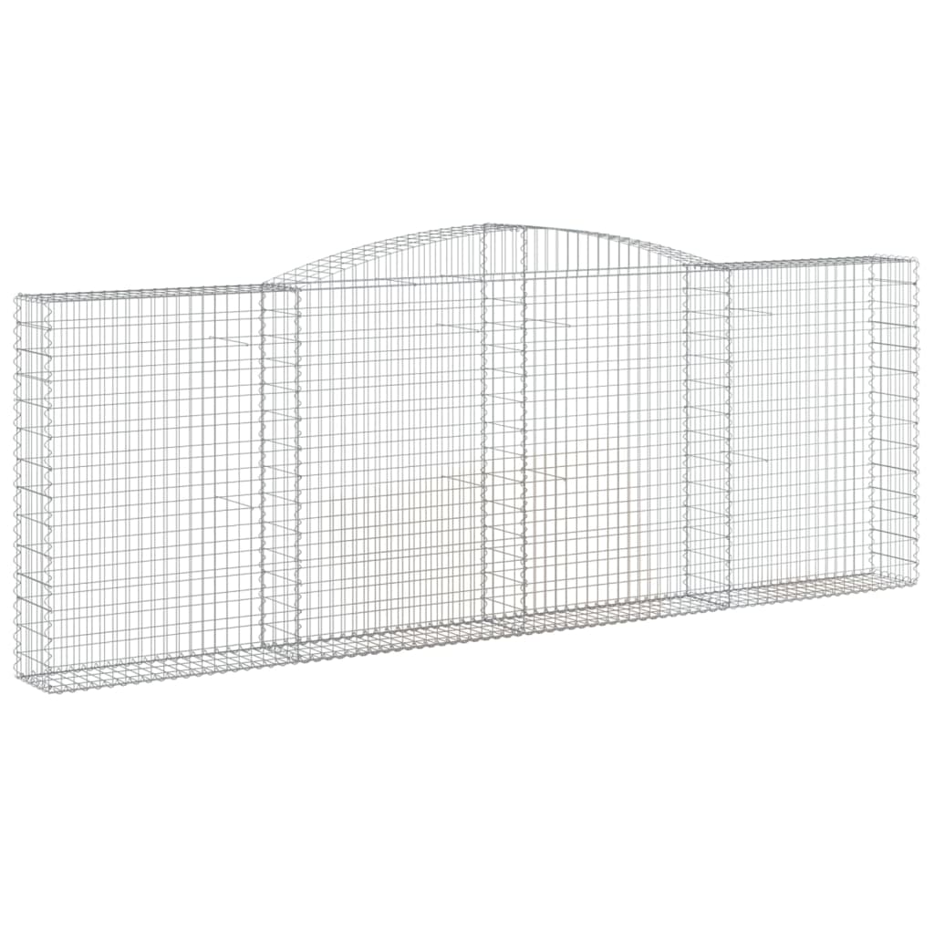 Cesti Gabbioni ad Arco 4 pz 400x30x140/160 cm Ferro Zincato