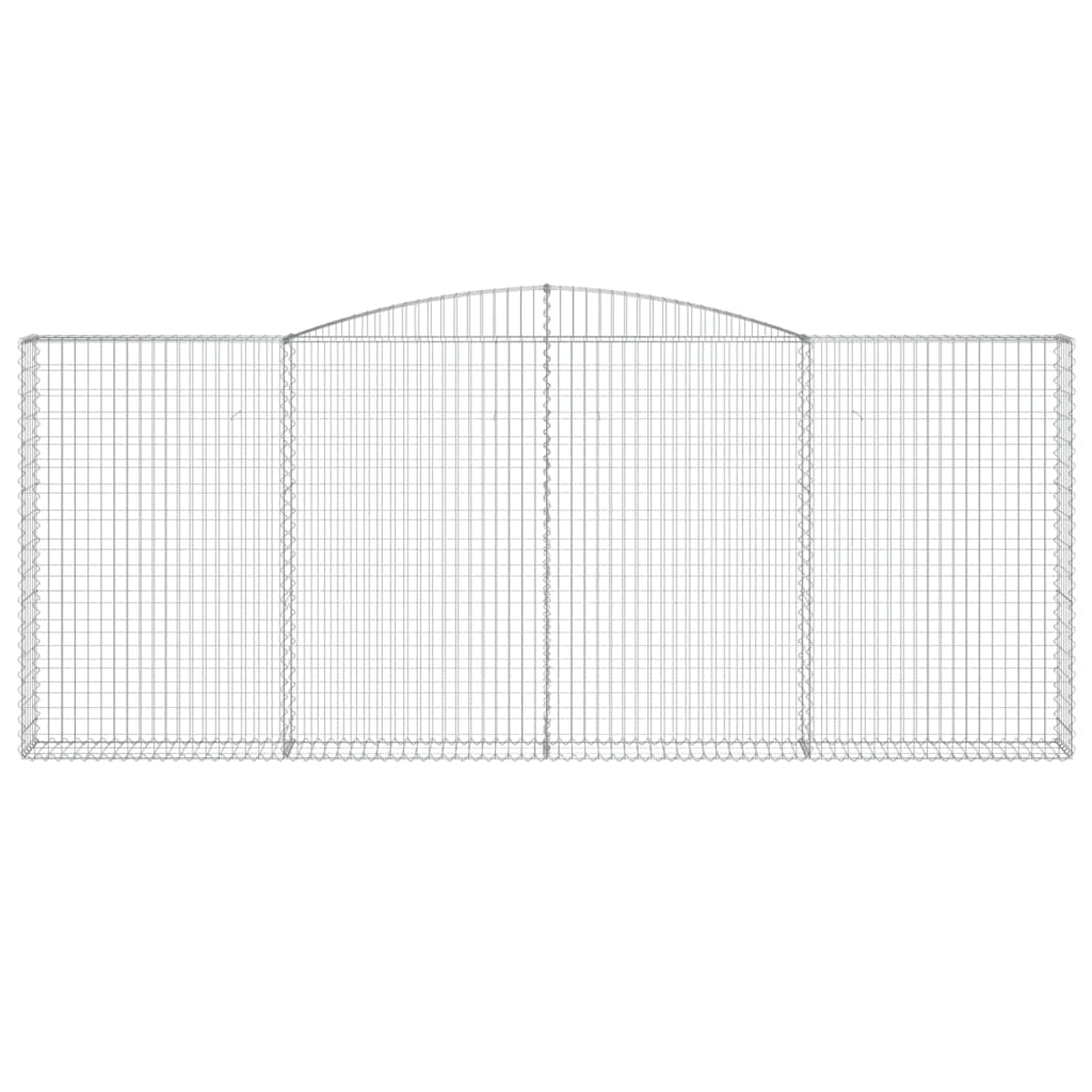 Cesti Gabbioni ad Arco 4 pz 400x30x160/180 cm Ferro Zincato