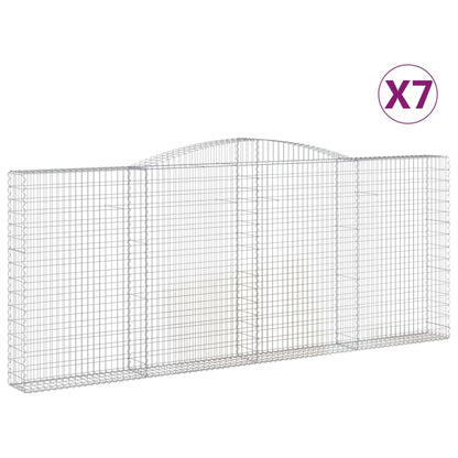 Cesti Gabbioni ad Arco 7 pz 400x30x160/180 cm Ferro Zincato