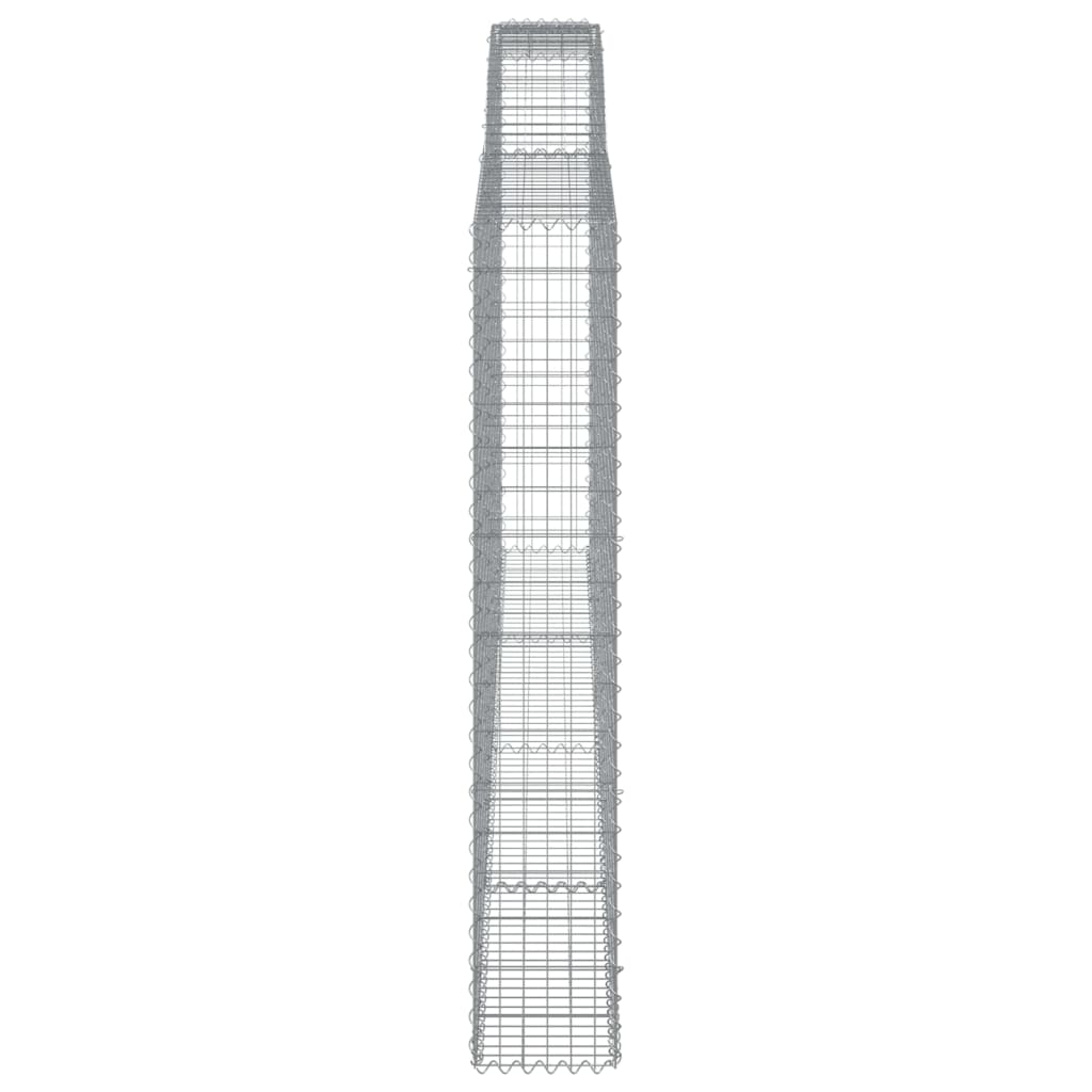 Cesti Gabbioni ad Arco 3 pz 400x30x180/200 cm Ferro Zincato