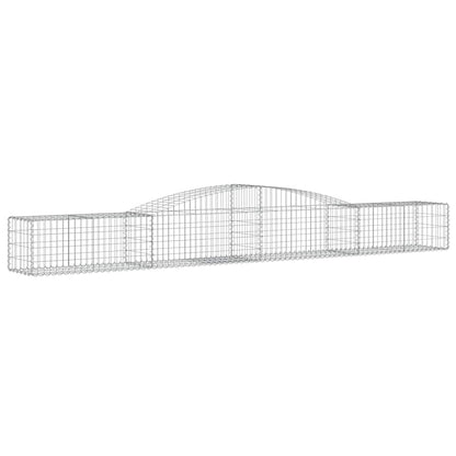 Cesti Gabbioni ad Arco 2 pz 400x50x40/60 cm Ferro Zincato