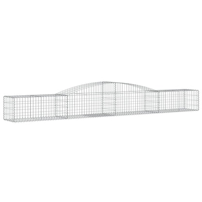 Cesti Gabbioni ad Arco 6 pz 400x50x40/60 cm Ferro Zincato