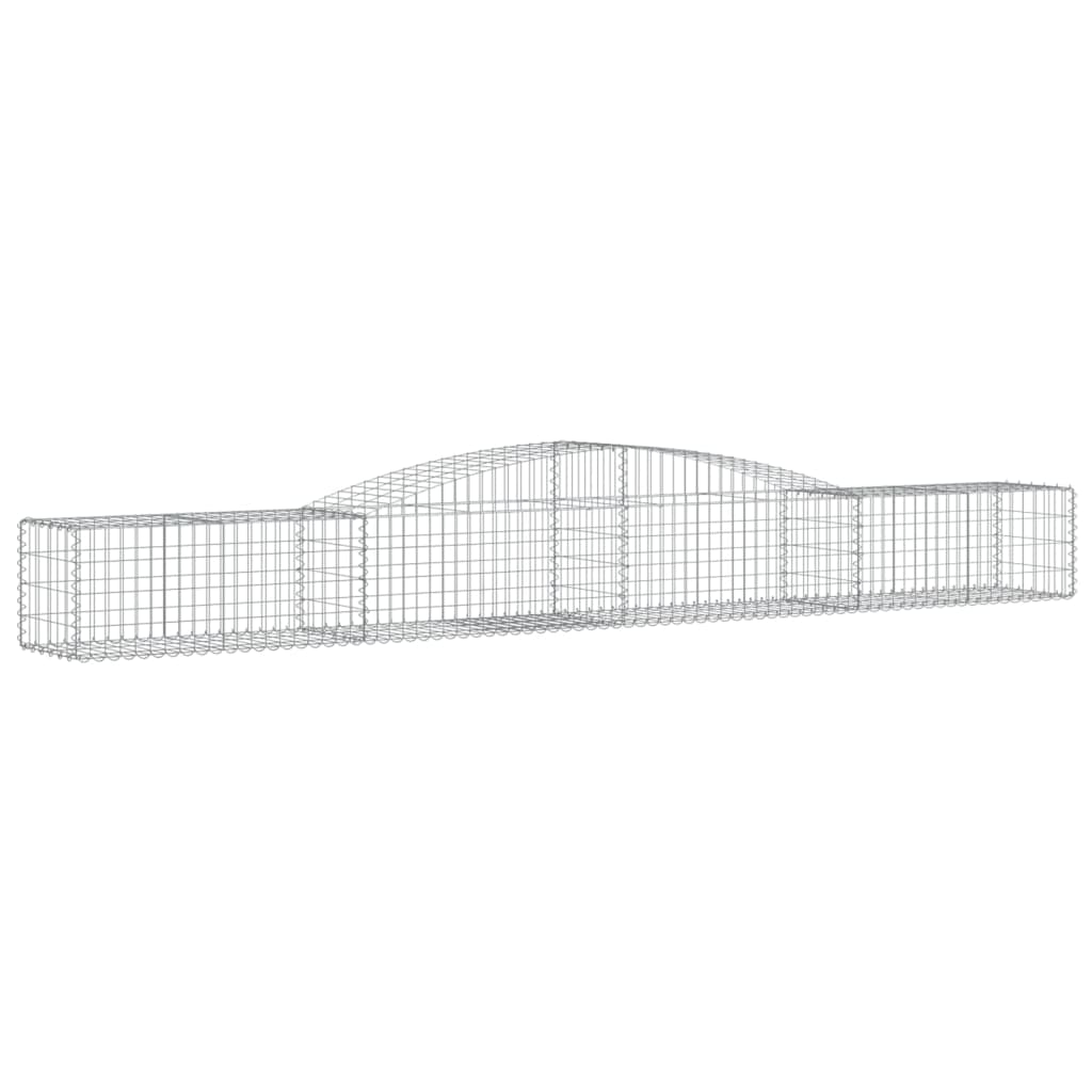 Cesti Gabbioni ad Arco 7 pz 400x50x40/60 cm Ferro Zincato