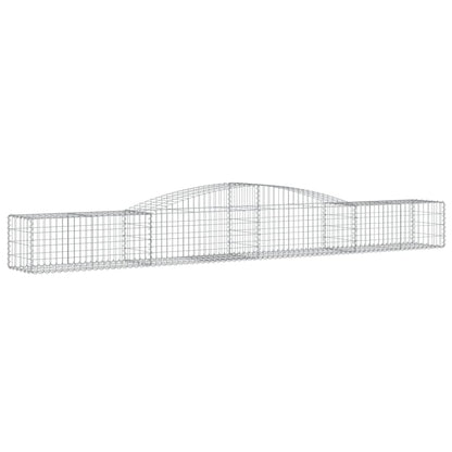 Cesti Gabbioni ad Arco 9 pz 400x50x40/60 cm Ferro Zincato