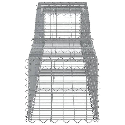 Cesti Gabbioni ad Arco 10 pz 400x50x40/60 cm Ferro Zincato