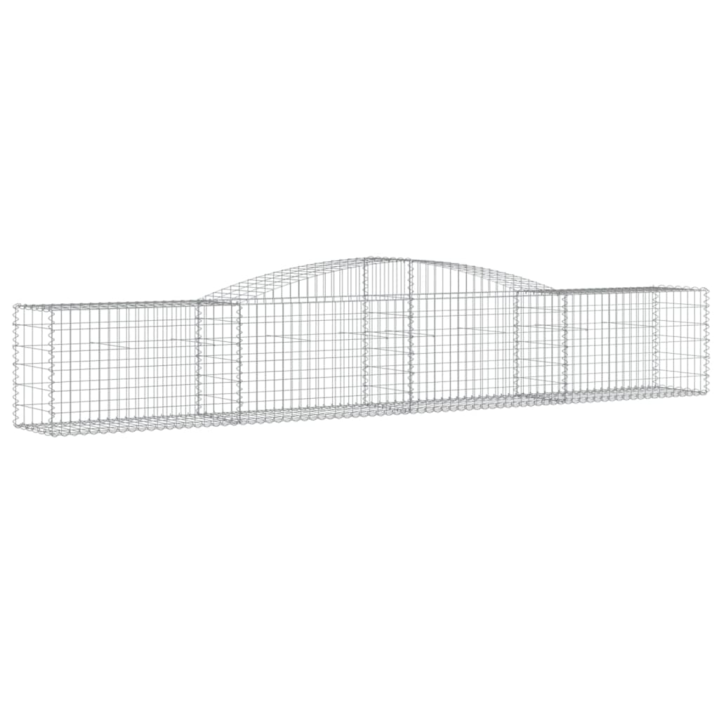 Cesti Gabbioni ad Arco 2 pz 400x50x60/80 cm Ferro Zincato