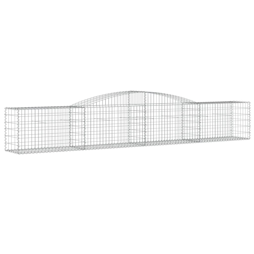 Cesti Gabbioni ad Arco 4 pz 400x50x60/80 cm Ferro Zincato