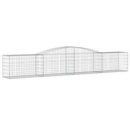 Cesti Gabbioni ad Arco 5 pz 400x50x60/80 cm Ferro Zincato