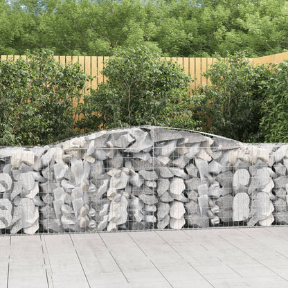 Cesti Gabbioni ad Arco 4 pz 400x50x80/100 cm Ferro Zincato