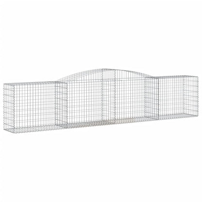 Cesti Gabbioni ad Arco 8 pz 400x50x80/100 cm Ferro Zincato