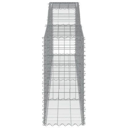 Cesti Gabbioni ad Arco 2 pz 400x50x100/120 cm Ferro Zincato