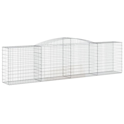 Cesti Gabbioni ad Arco 4 pz 400x50x100/120 cm Ferro Zincato