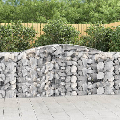 Cesti Gabbioni ad Arco 5 pz 400x50x100/120 cm Ferro Zincato