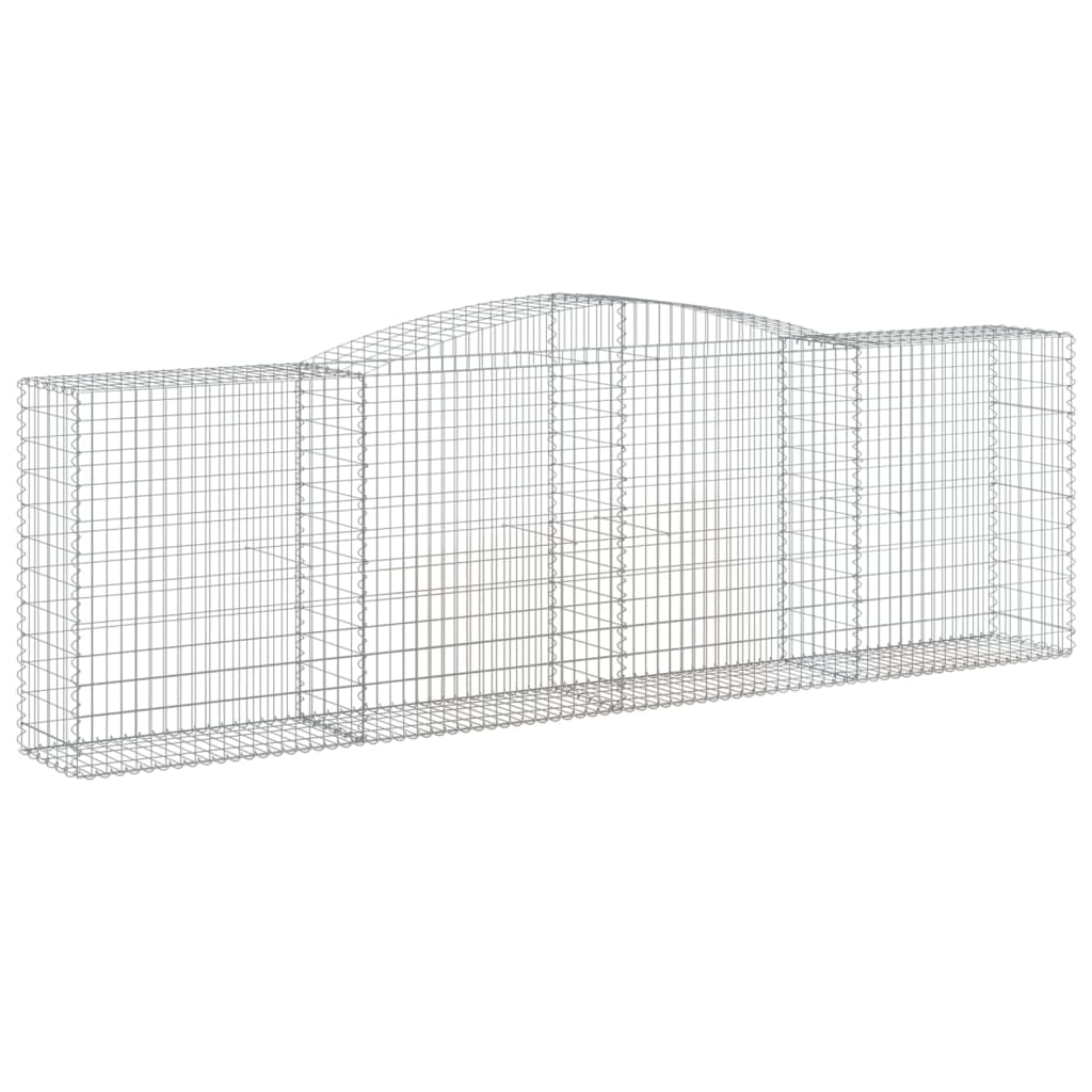 Cesti Gabbioni ad Arco 2 pz 400x50x120/140 cm Ferro Zincato