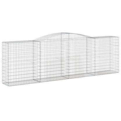 Cesti Gabbioni ad Arco 3 pz 400x50x120/140 cm Ferro Zincato