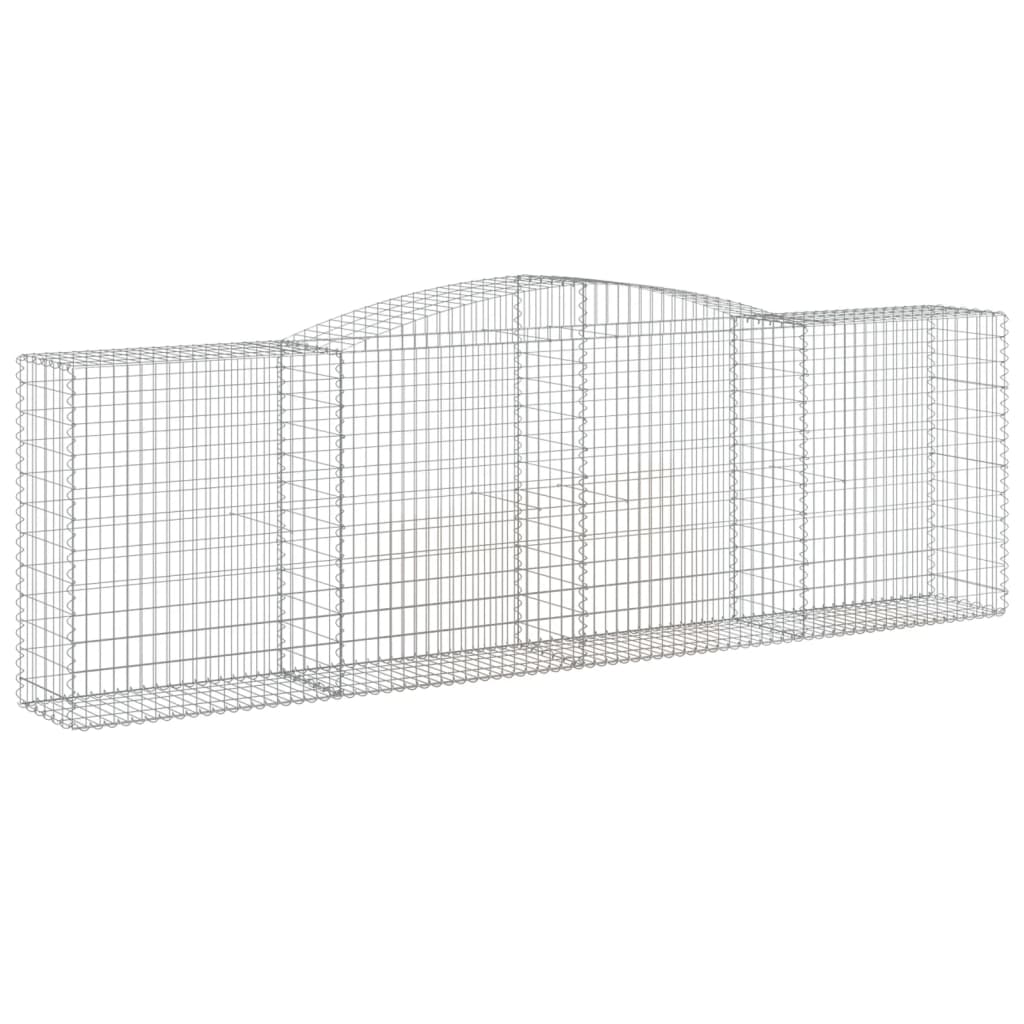 Cesti Gabbioni ad Arco 10 pz 400x50x120/140 cm Ferro Zincato